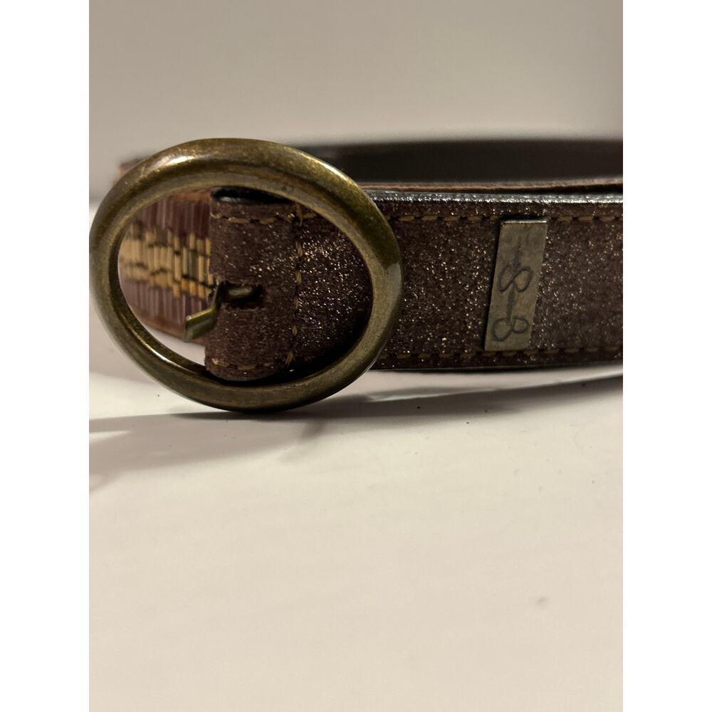 vintage jessica simpson belt bronze brown bling belt